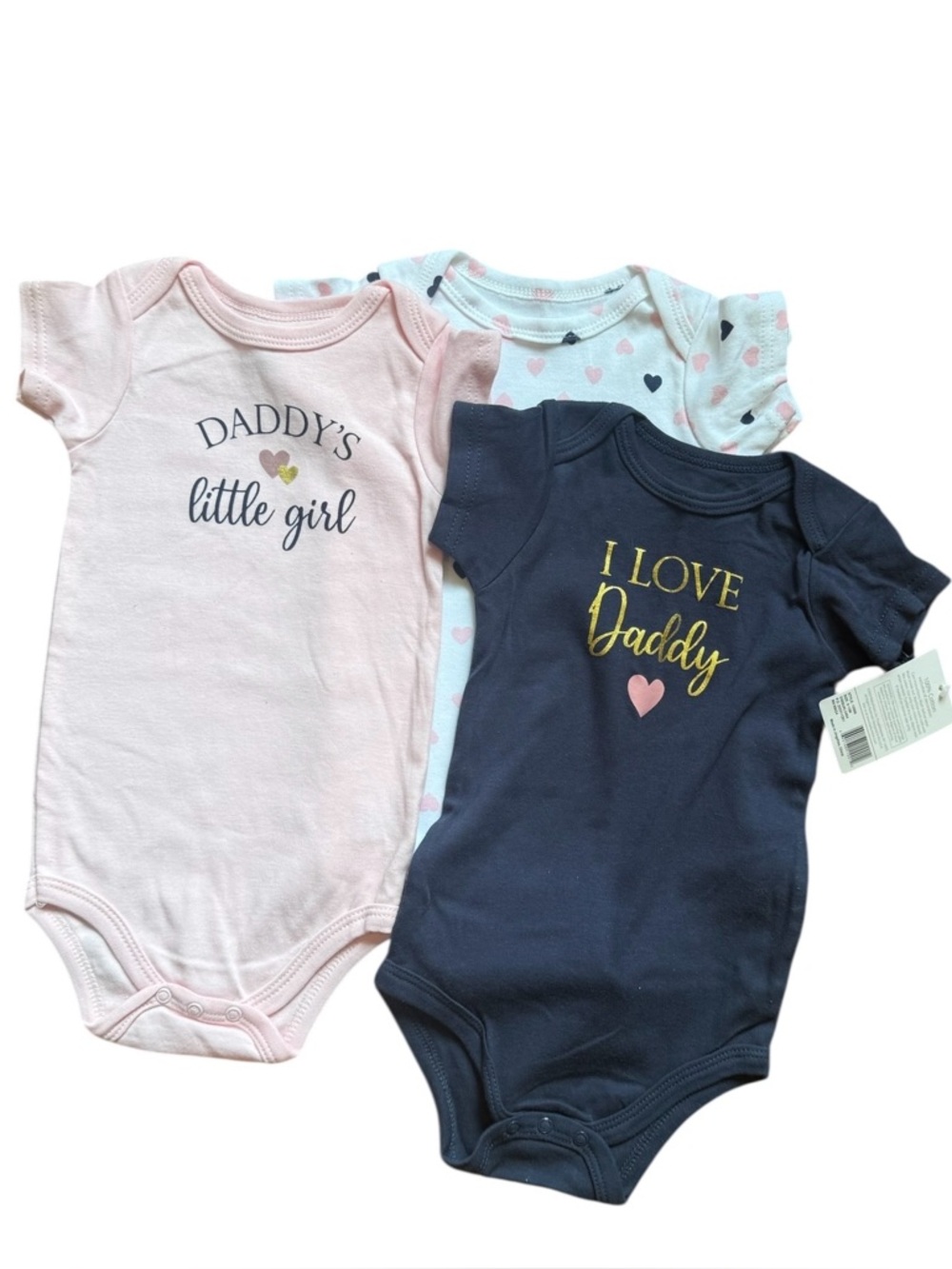 Hudson Baby 3 Bodysuits Daddys Girl
Size: 9-12 Mos NEW